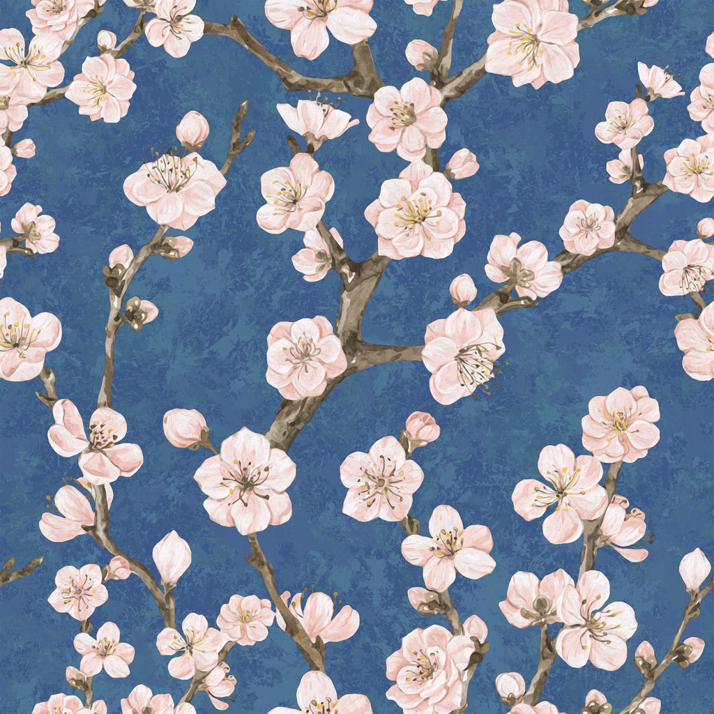 Junta Blossom Wallpaper with Hand Painted Effect