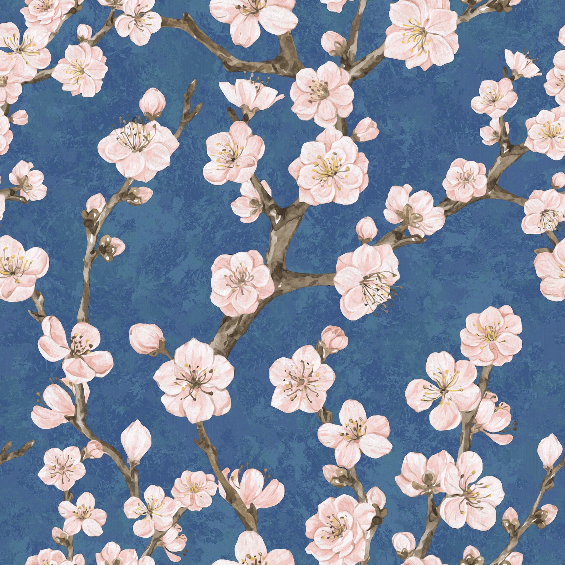 Junta Blossom Wallpaper with Hand Painted Effect