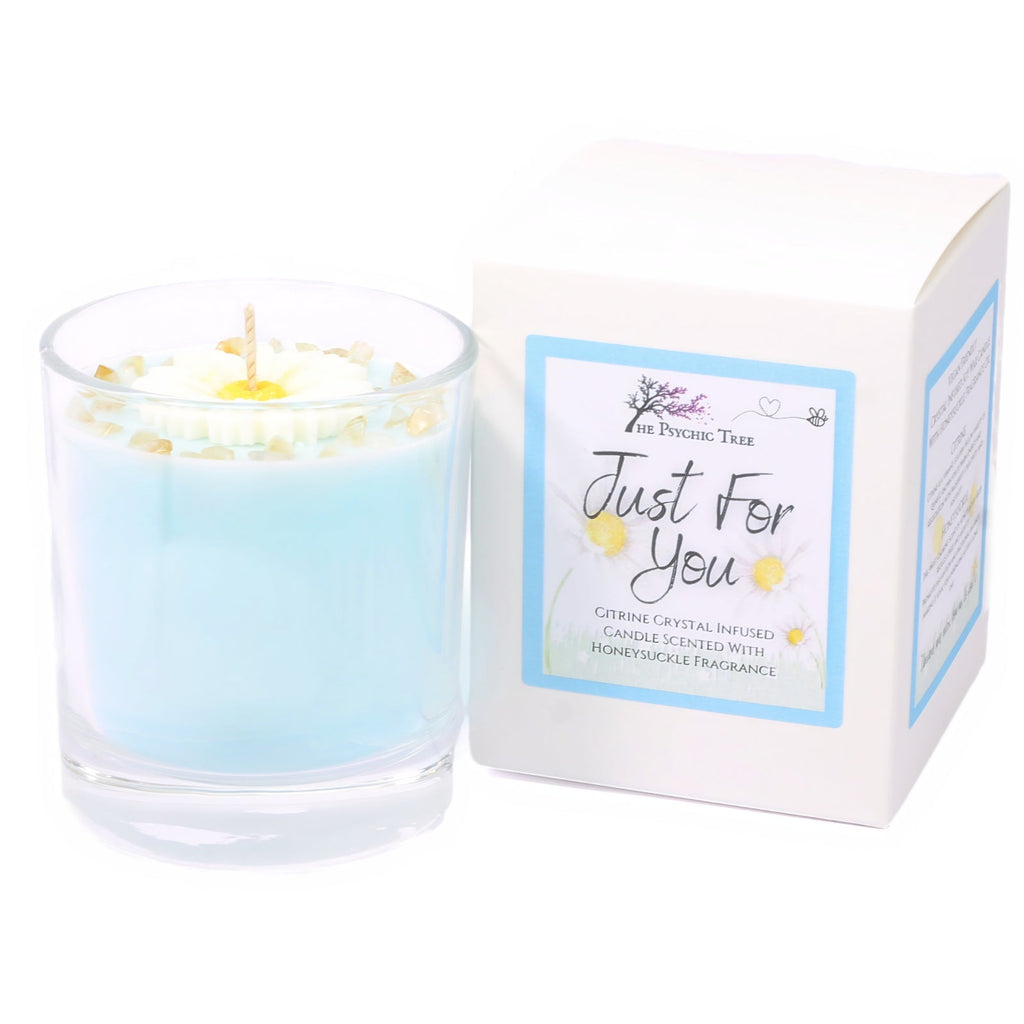 Crystal Infused Honeysuckle Scented Candle