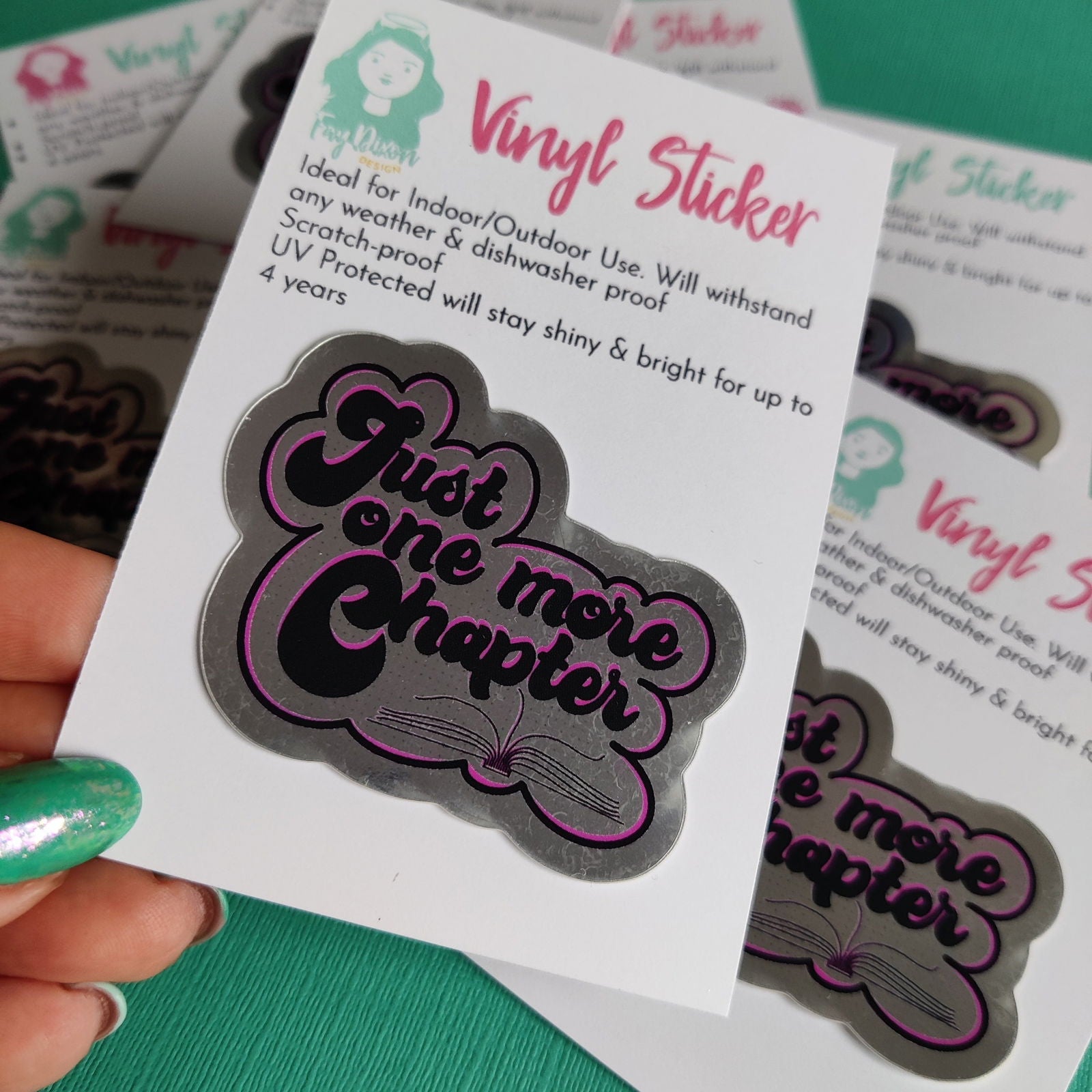 Just One More Chapter Vinyl Sticker