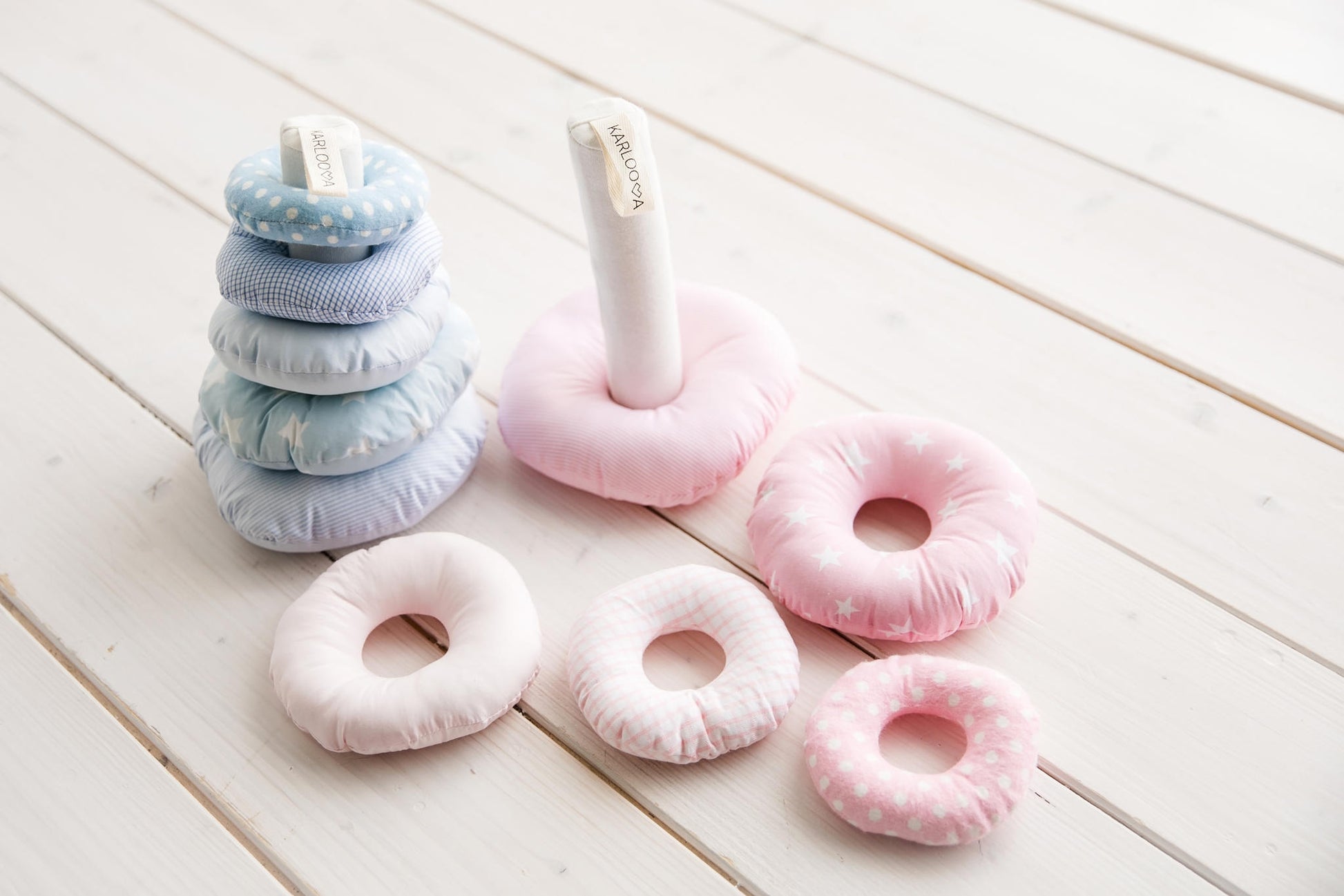 Karloova Crinkle & Jingle Tower – Develops Child's Dexterity & Logic by Karloova at www.brixbailey.com