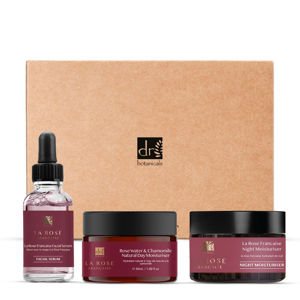 La Rose Francaise Day Moisturiser Night Moisturiser and Facial Serum Set