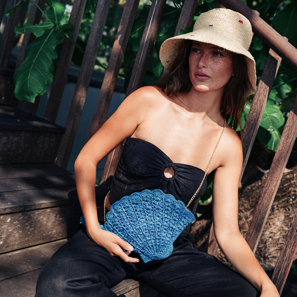 Shelly Raffia Bag