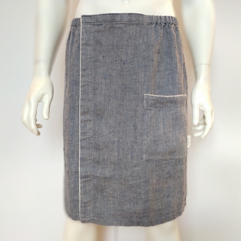 Men's Sauna Skirt in Linen – Stylish, Adjustable & Machine Washable by KOOSdisain at www.brixbailey.com