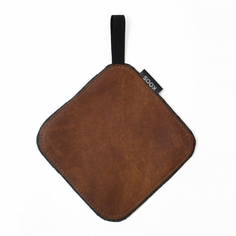 Luxury Leather Kitchen Pot Holder – Eco-Friendly & Heat Resistant by KOOSdisain at www.brixbailey.com