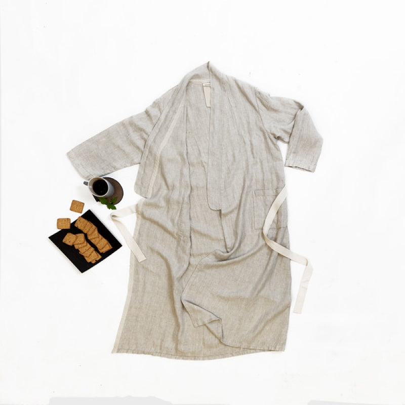 Unisex Linen Bathrobe – Breathable & Eco-Friendly Comfort by KOOSdisain at www.brixbailey.com