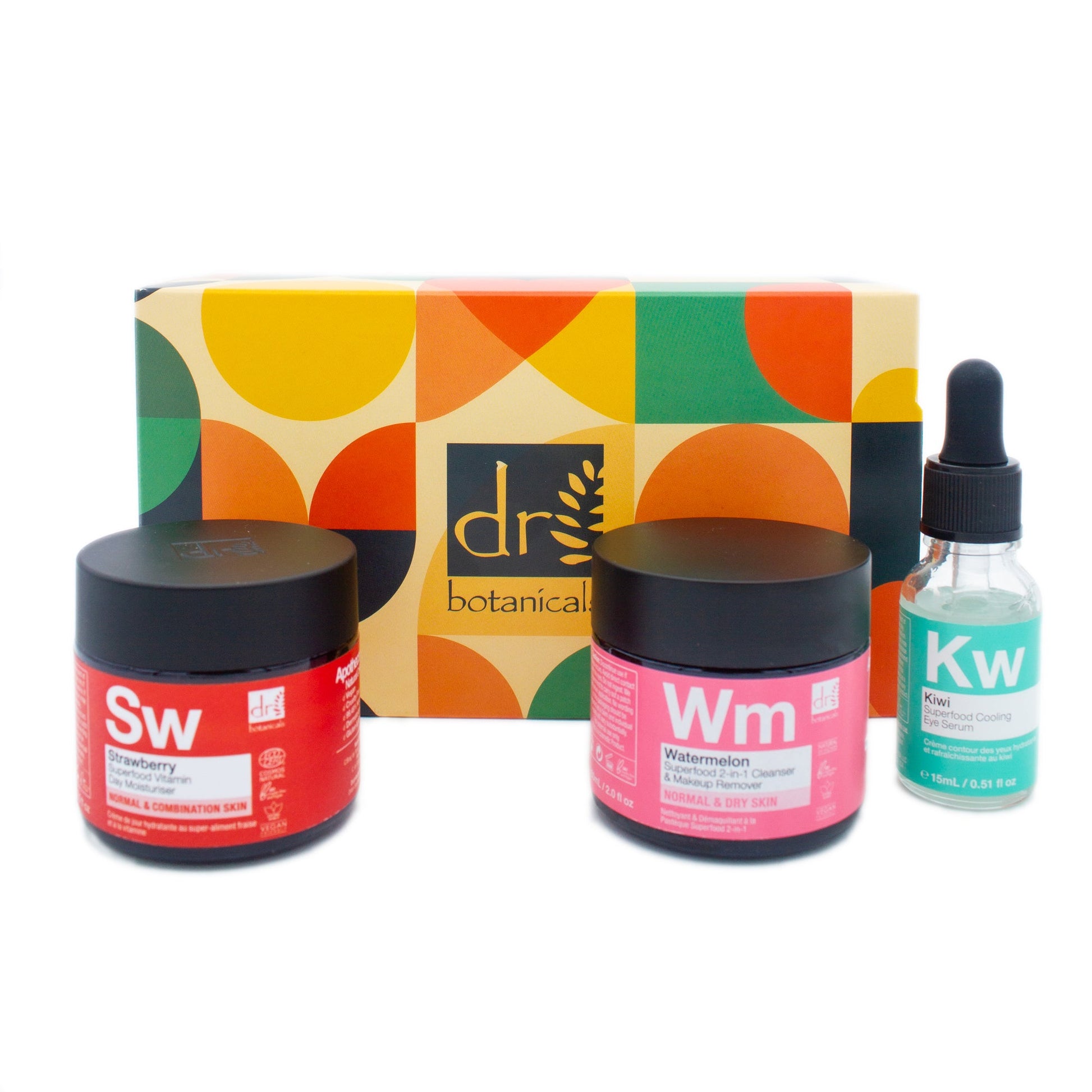 Naturally Yours Gift Set with Watermelon Cleanser Strawberry Moisturiser and Kiwi Eye Serum