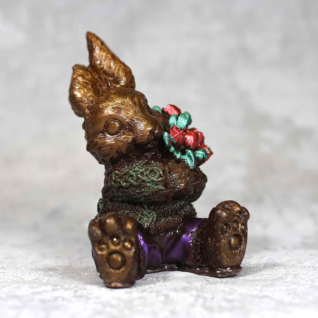 Handcrafted 3D Chocolate Rabbit with Rose Bouquet