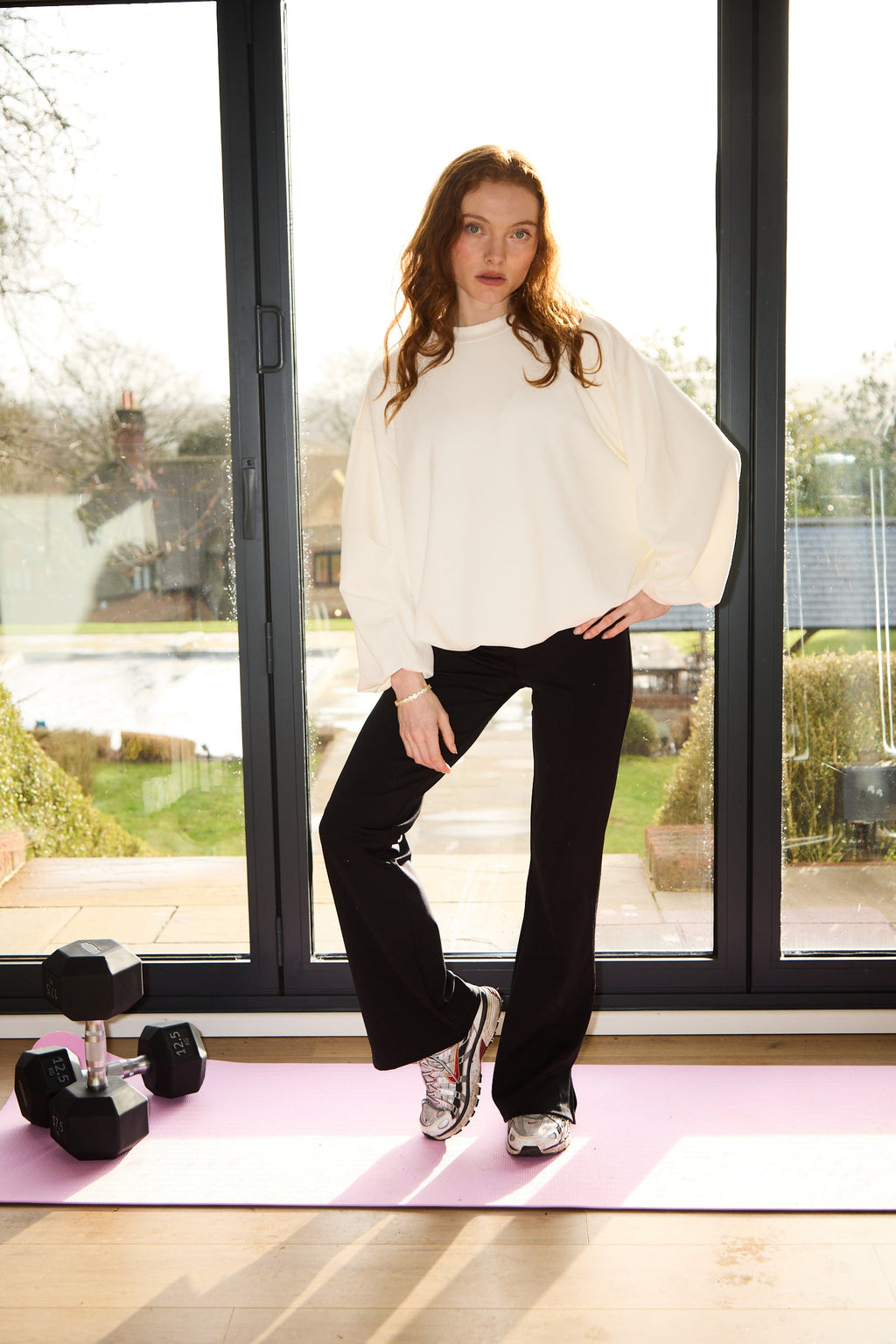 Black Soft Hi Stretch Kick Flare Leggings