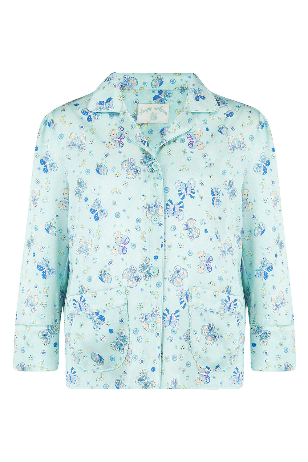 Glacier Butterfly Silk Pyjama Set for Girls