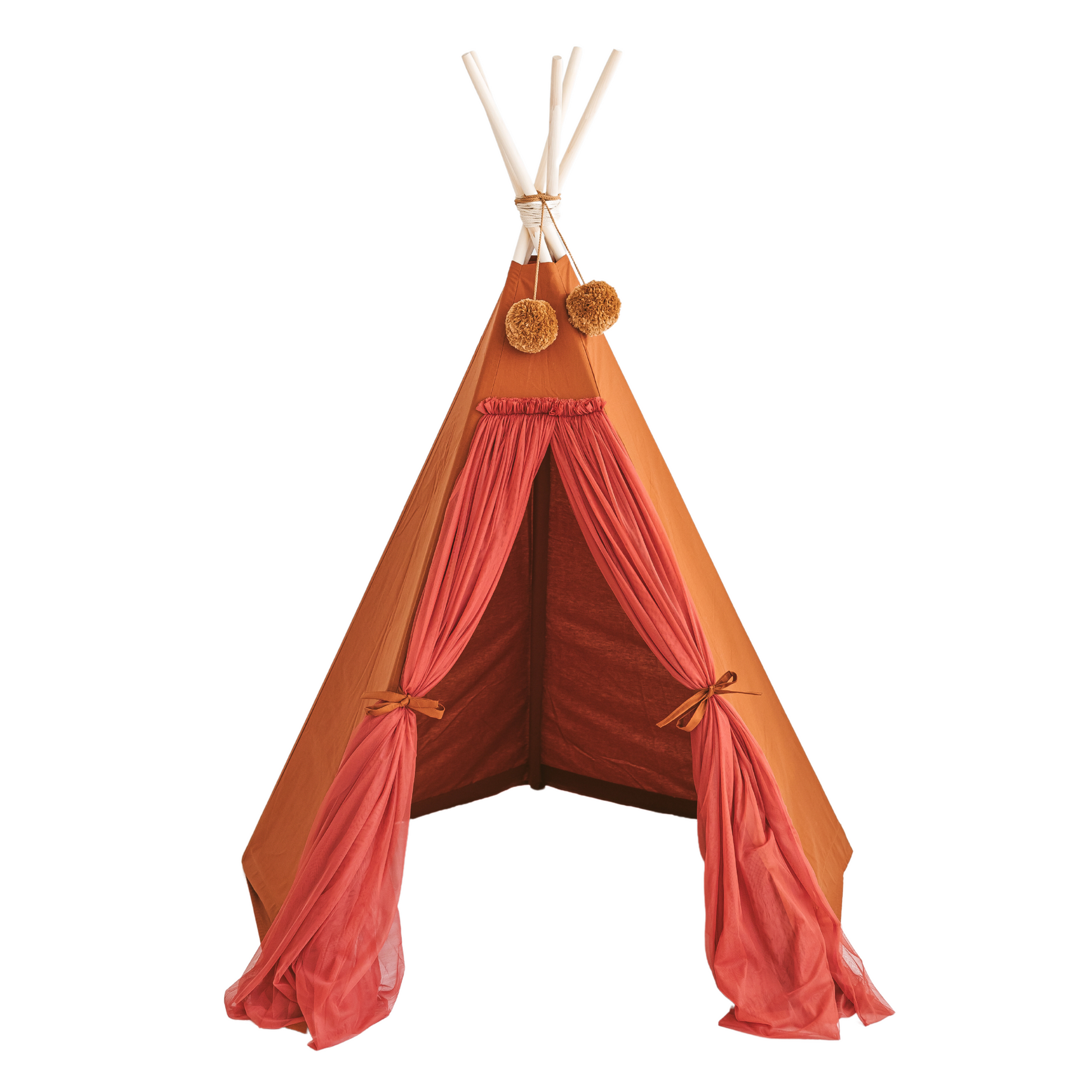 Fairy Kids Play Tent with Tulle in Cognac