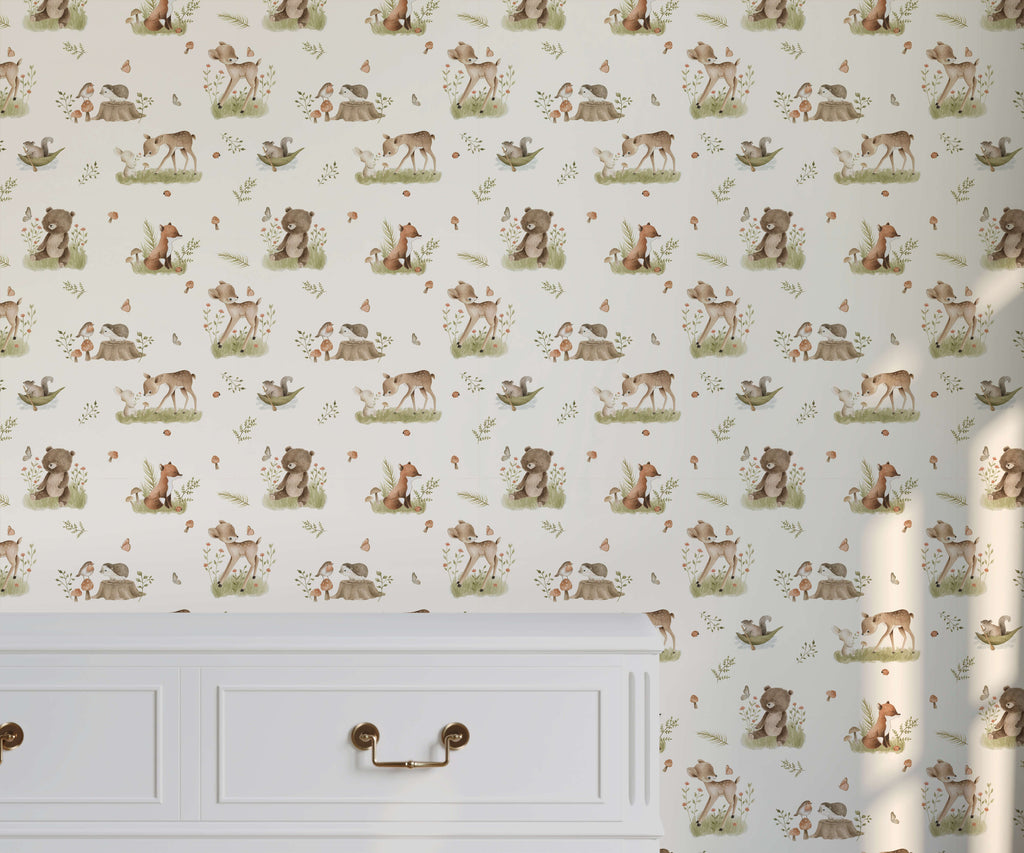 Woodland Animal Wallpaper for Kids Rooms