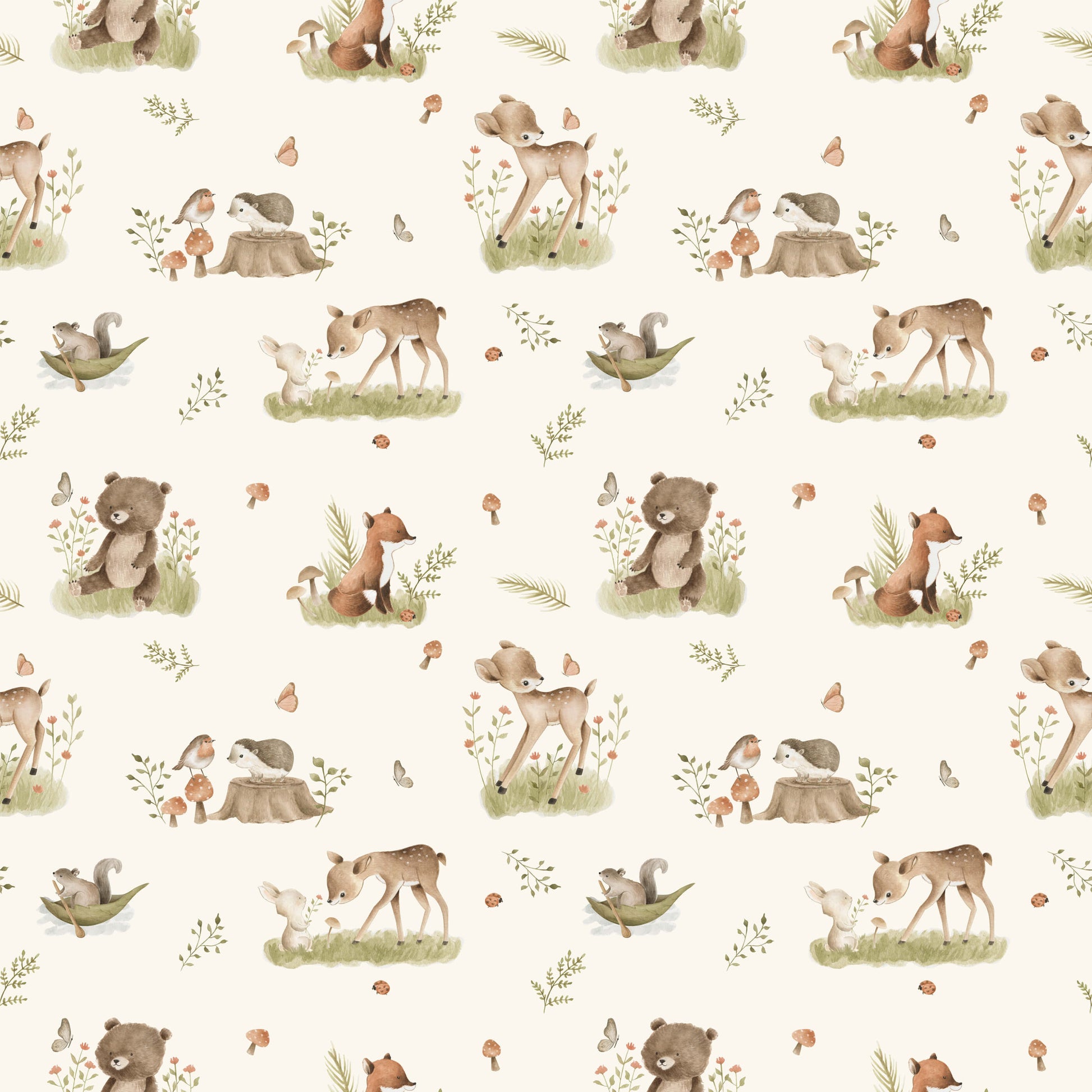 Woodland Animal Wallpaper for Kids Rooms