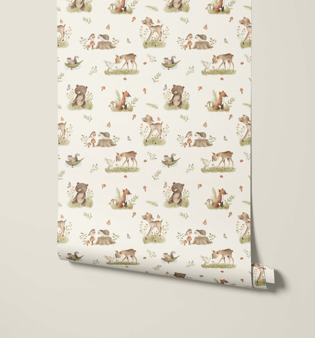 Woodland Animal Wallpaper for Kids Rooms