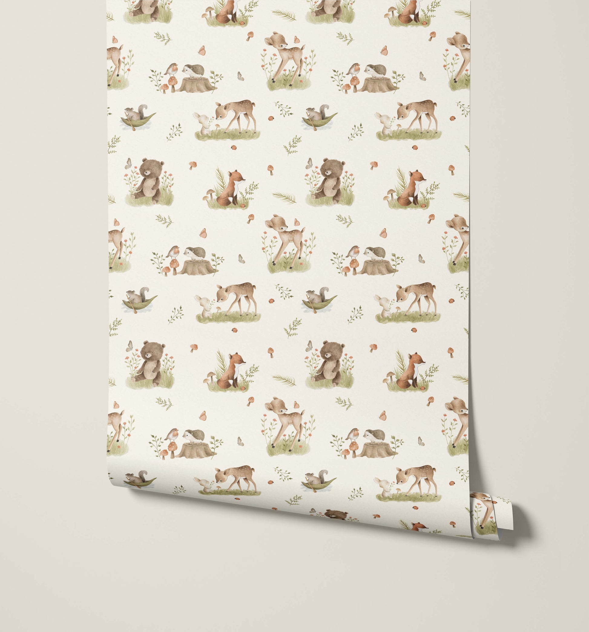 Woodland Animal Wallpaper for Kids Rooms