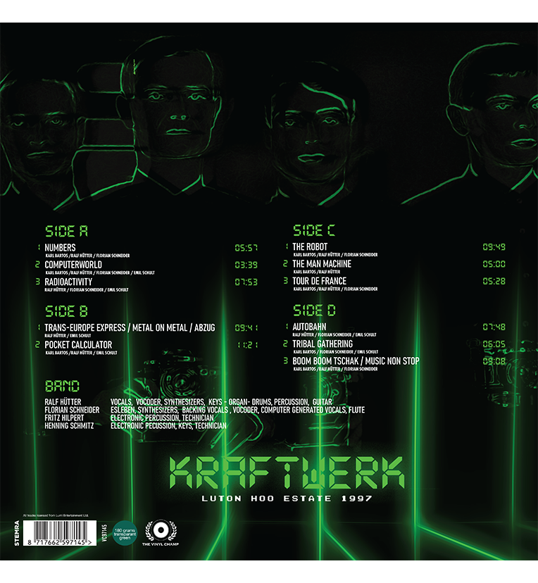 Kraftwerk Luton Hoo Estate 1997 Limited Edition Double LP 180g Green Vinyl