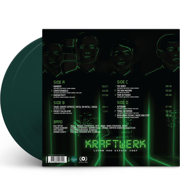 Kraftwerk Luton Hoo Estate 1997 Limited Edition Double LP 180g Green Vinyl