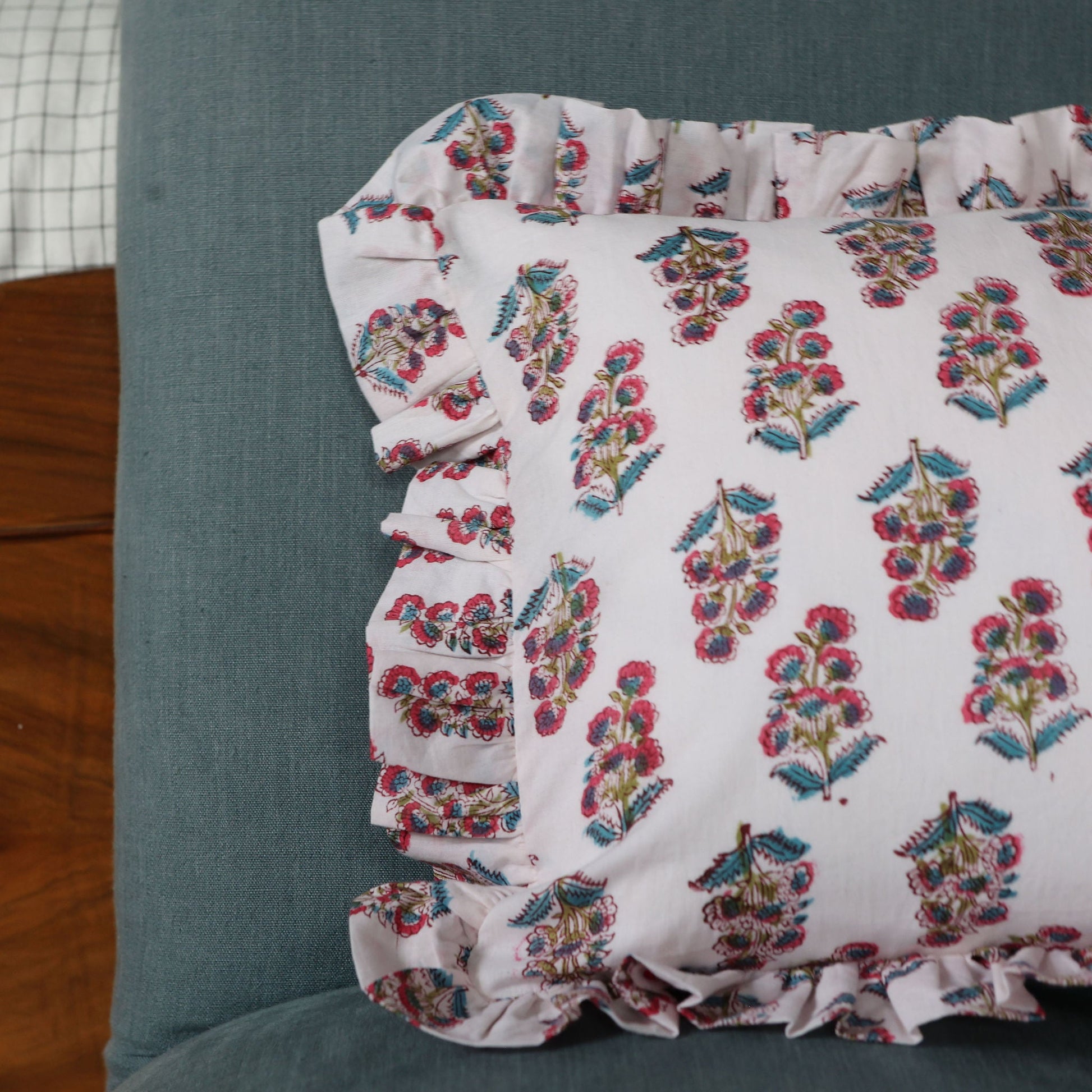 Pink City Flower Cushion Cover