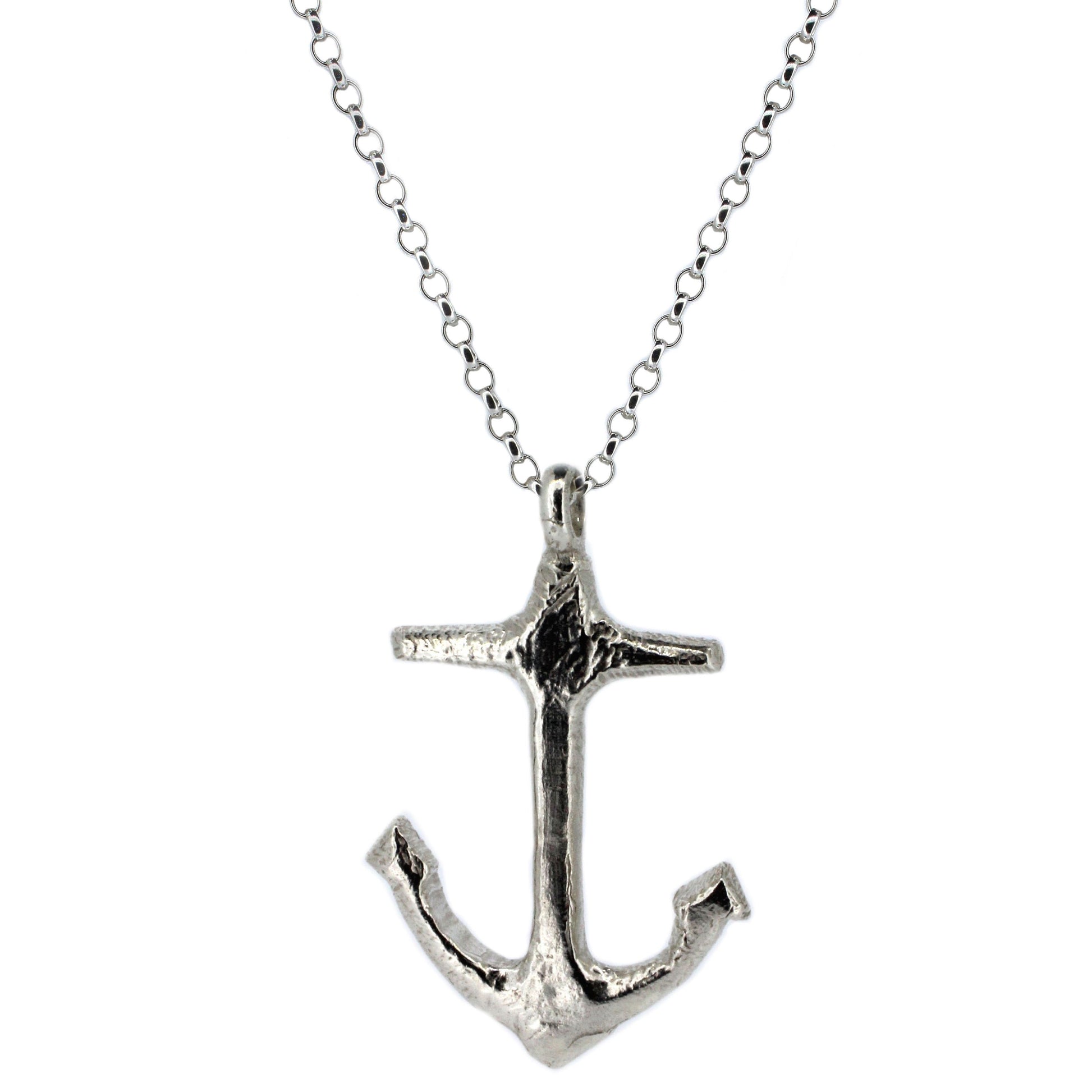 Ultimate Maxi Anchor Necklace in Recycled Sterling Silver