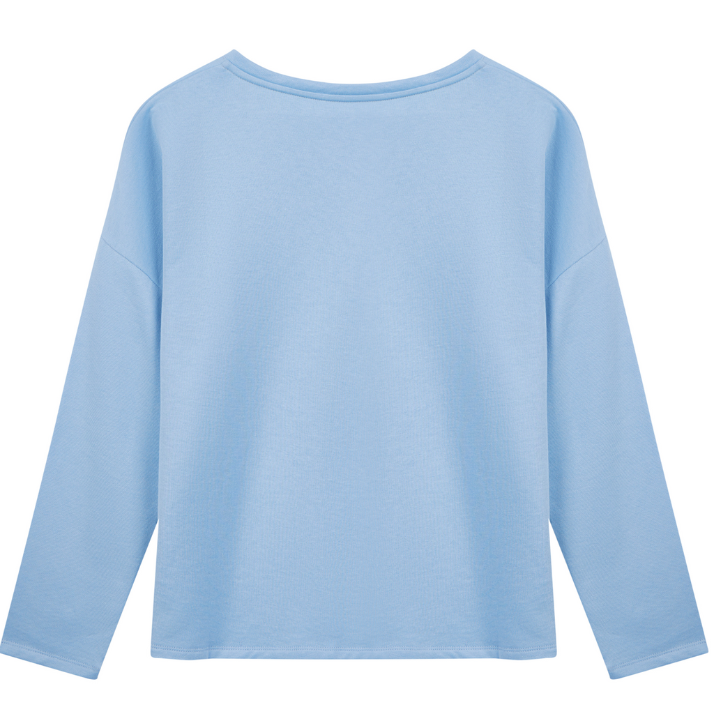 Boxy Sweatshirt in Organic Cotton and Modal