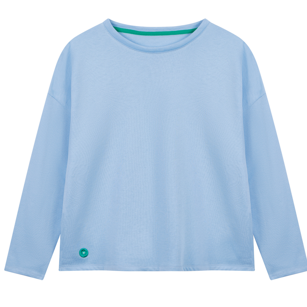 Boxy Sweatshirt in Organic Cotton and Modal