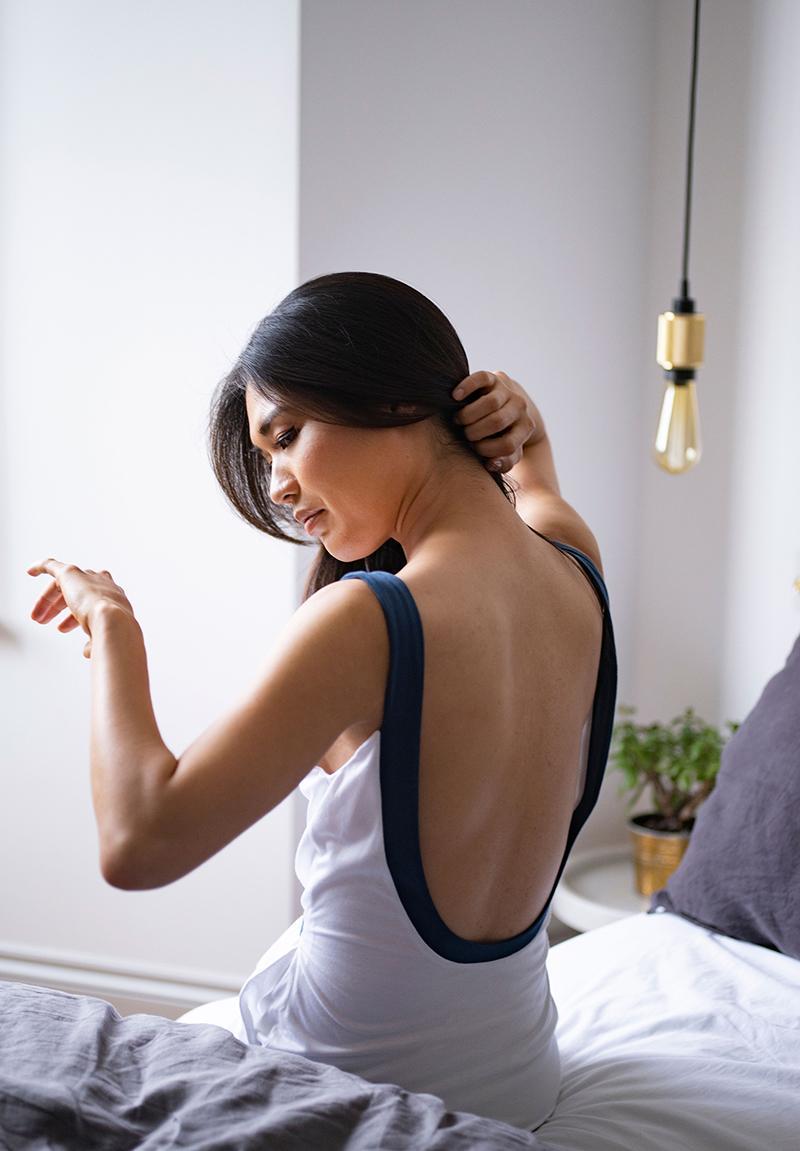 Wave Lounge Dress in Seaweed Micromodal