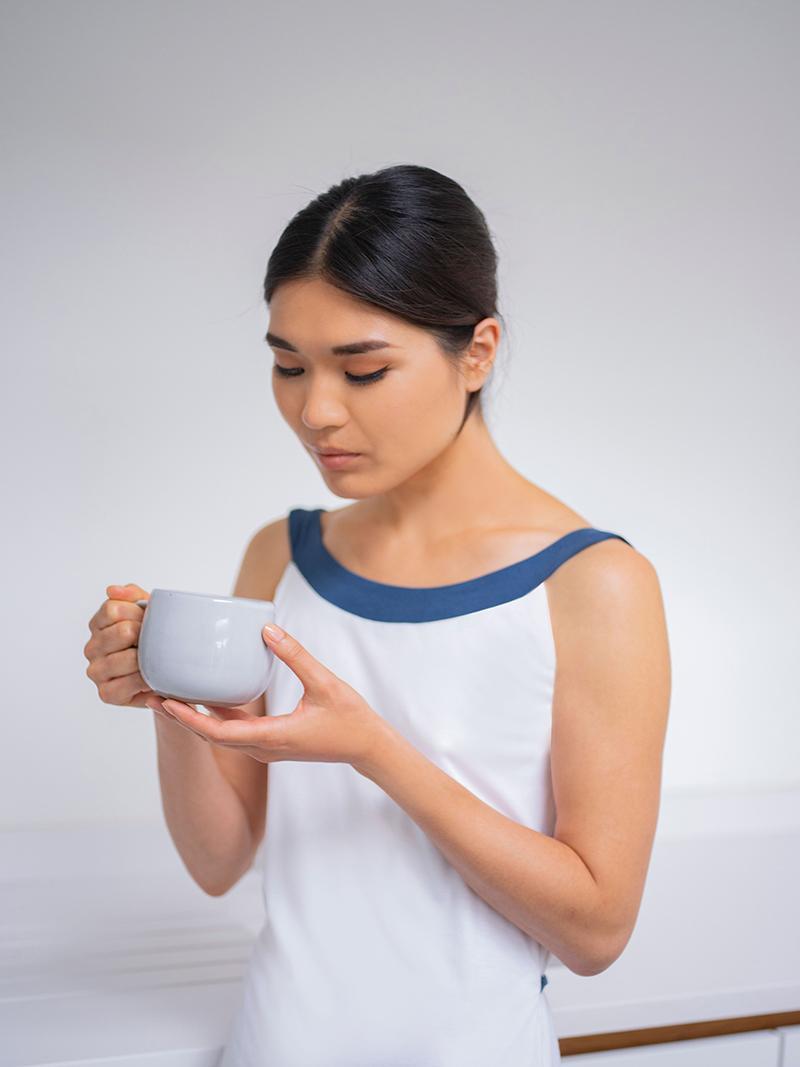 Wave Lounge Dress in Seaweed Micromodal