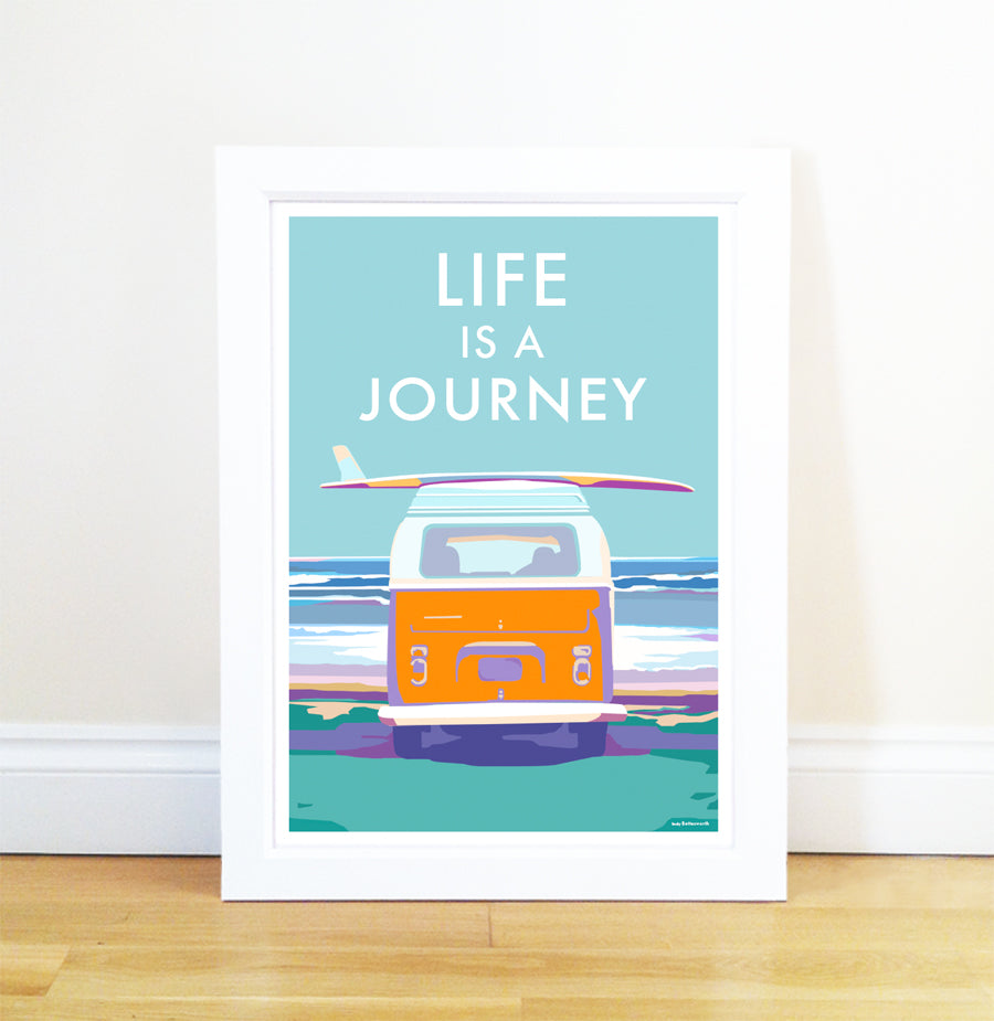 Life is a Journey Vintage Seaside Print