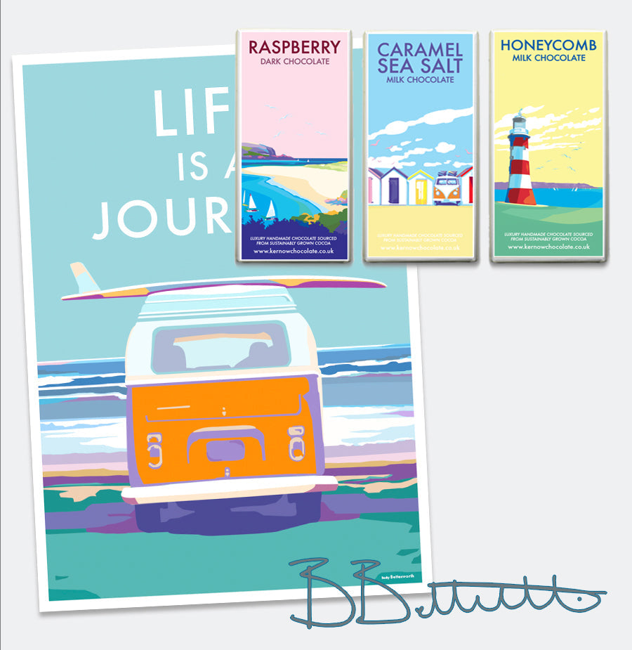 Life is a Journey Vintage Seaside Print
