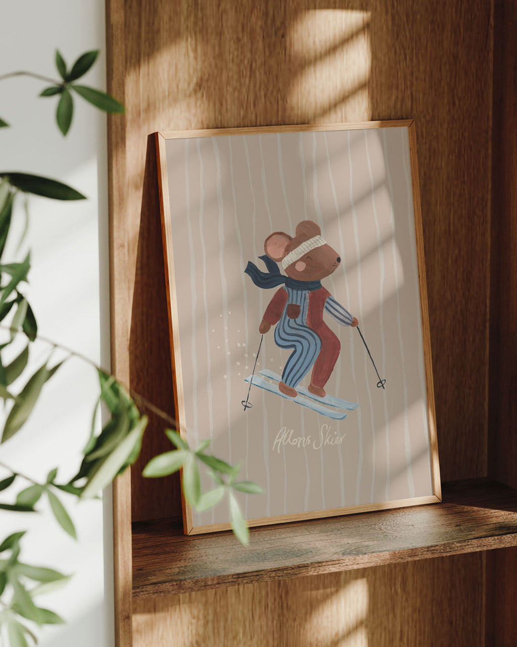 Hit The Slopes Mouse Art Print