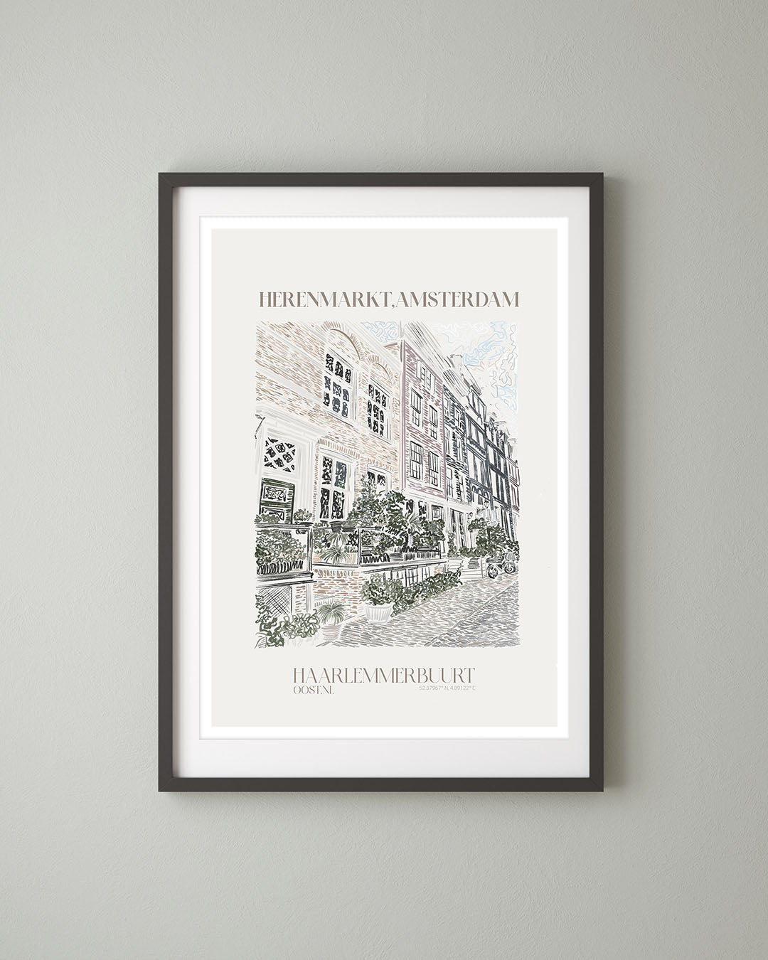 Herenmarkt Amsterdam Landscape Art Print
