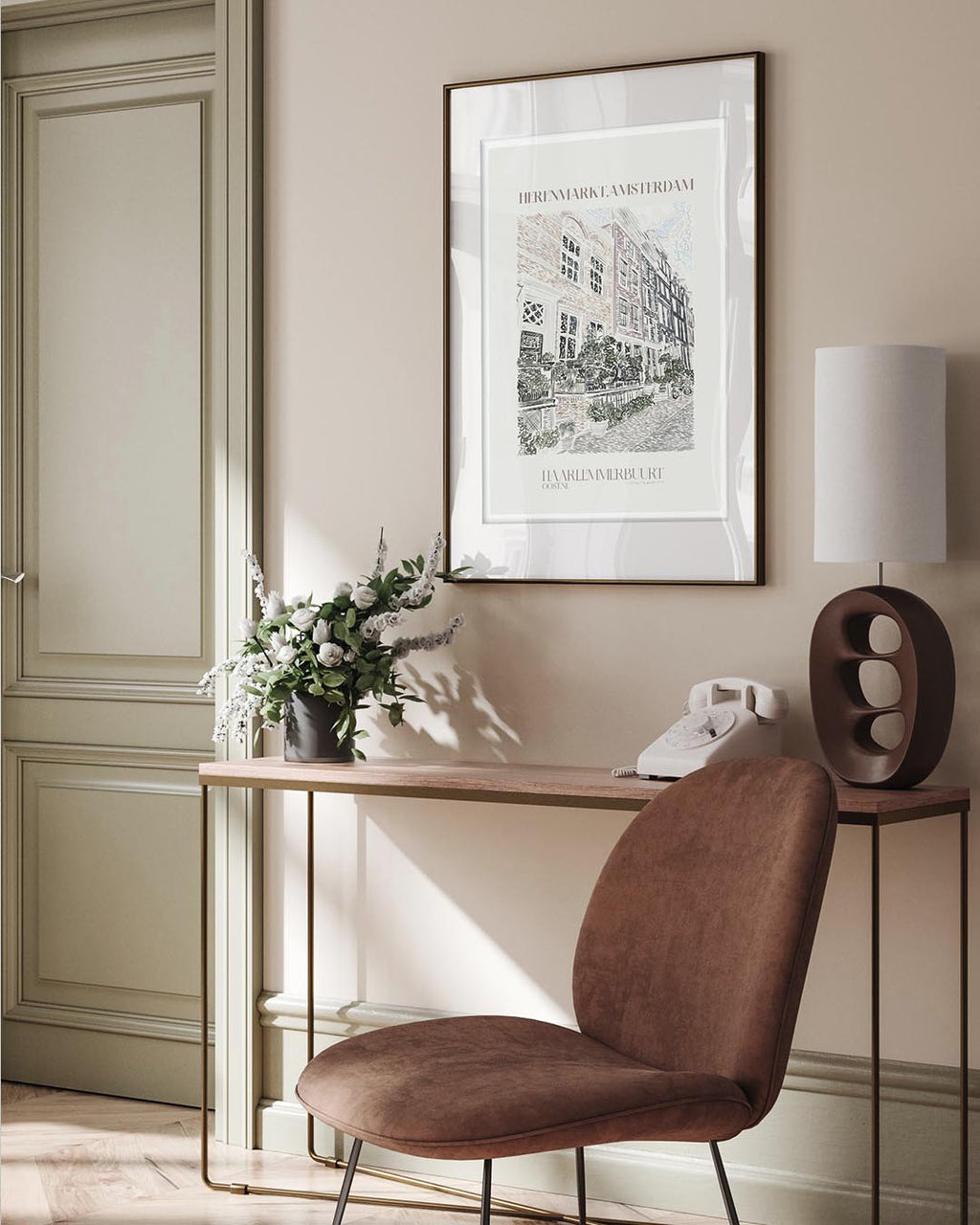 Herenmarkt Amsterdam Landscape Art Print