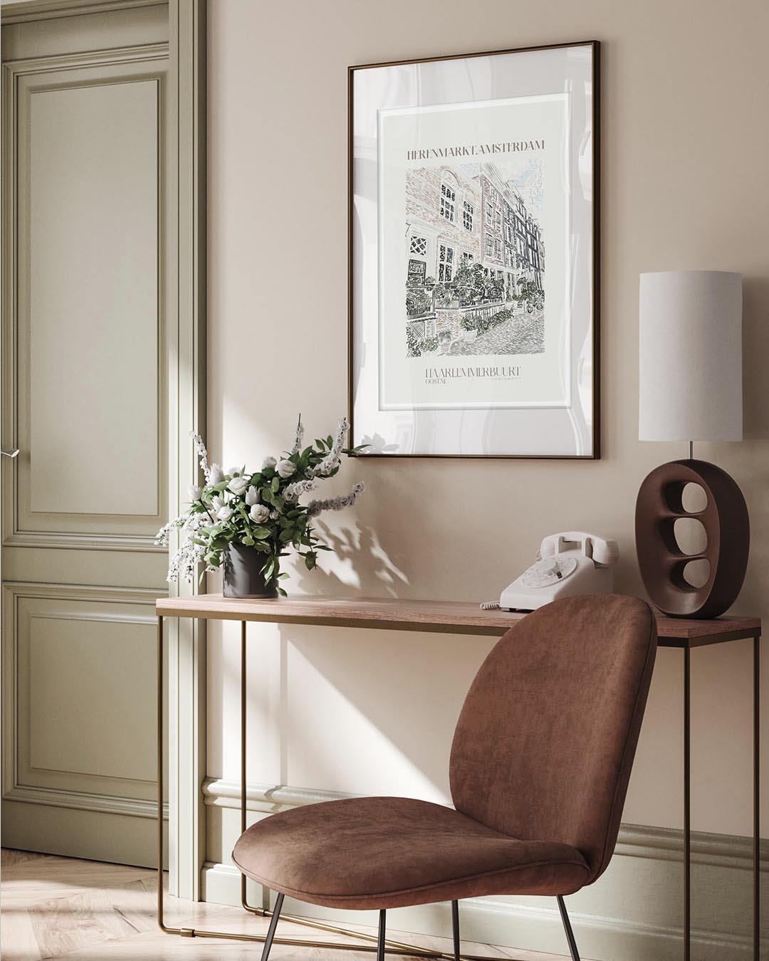 Herenmarkt Amsterdam Landscape Art Print