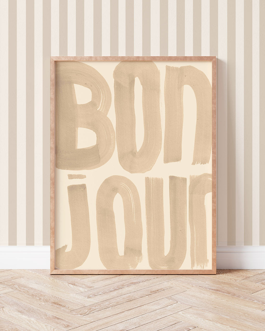 Bonjour Word Art Print