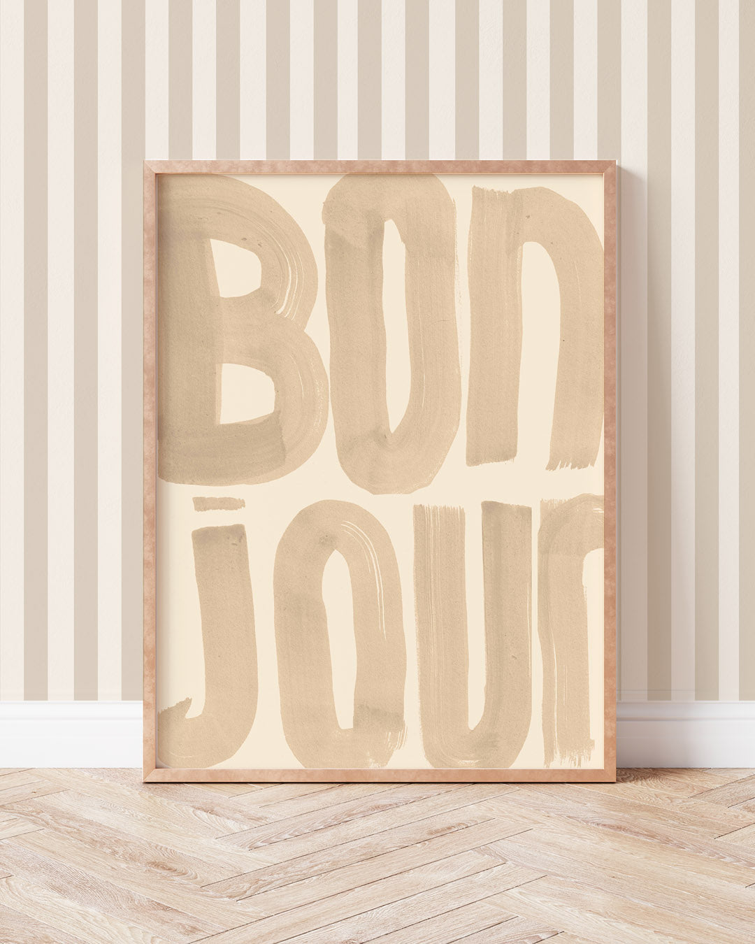 Bonjour Word Art Print