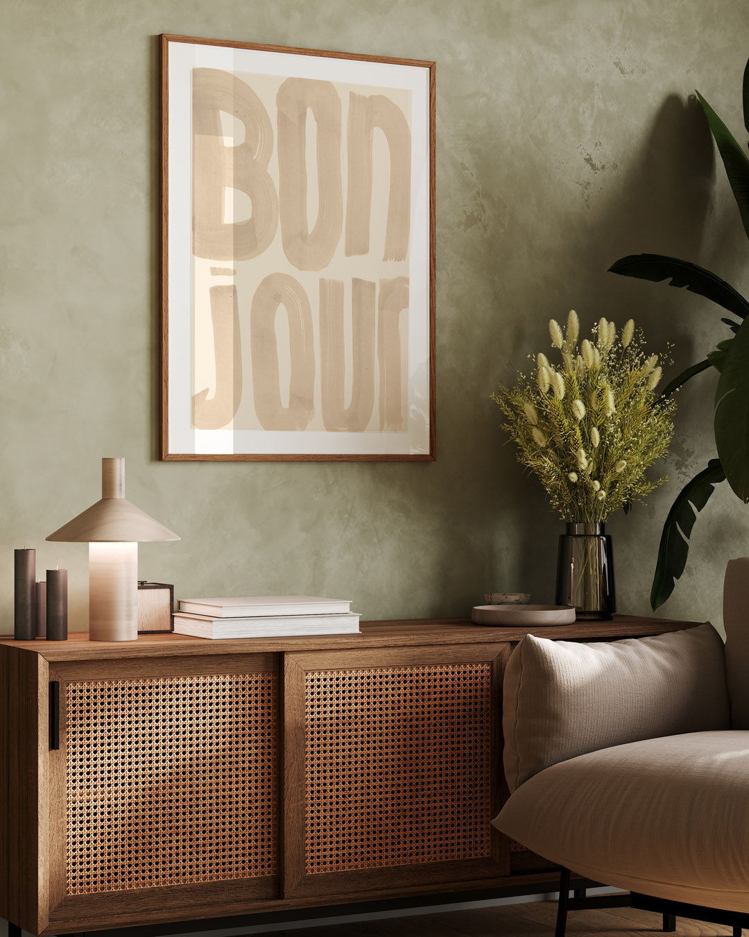 Bonjour Word Art Print