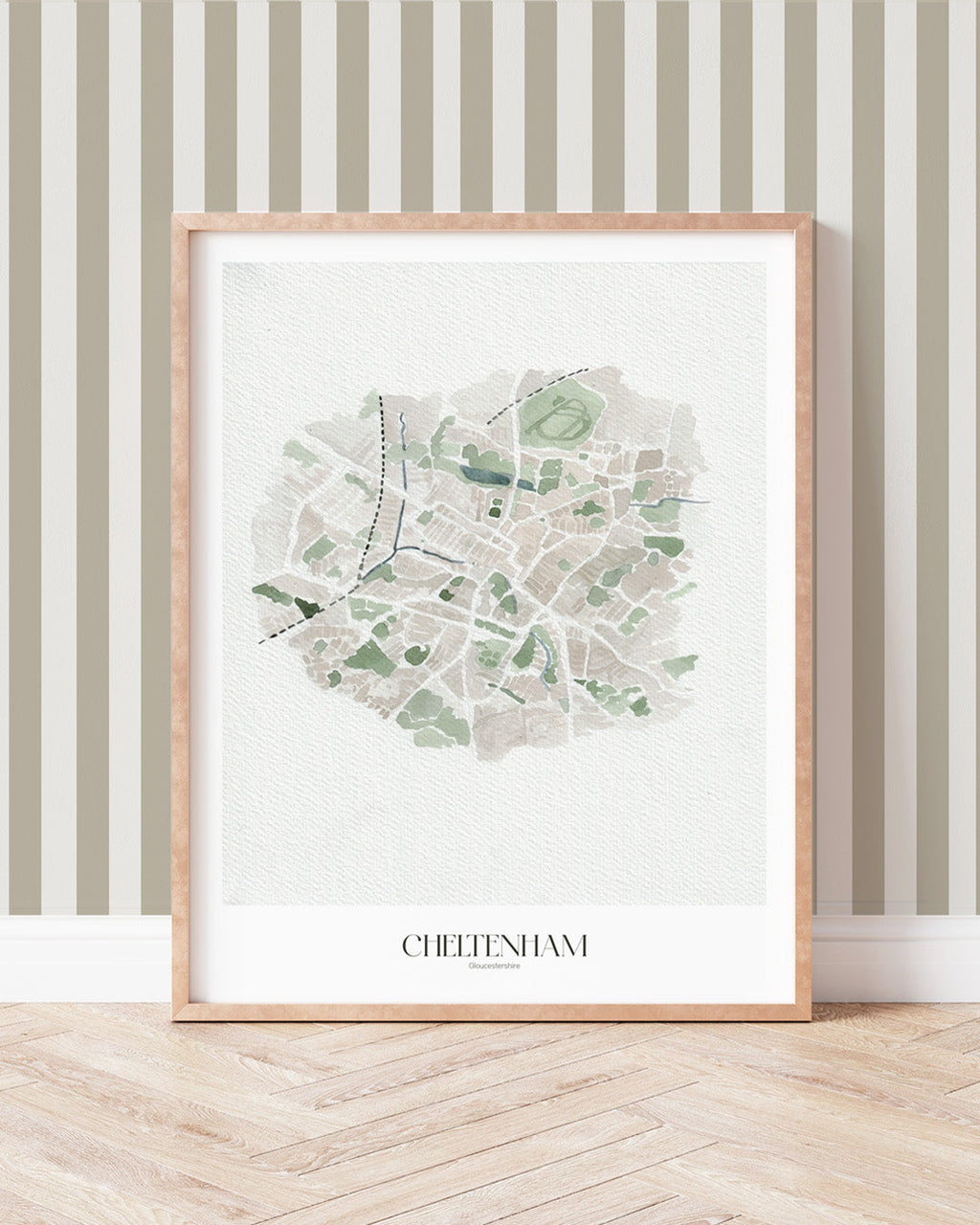 Cheltenham Street Map Art Print