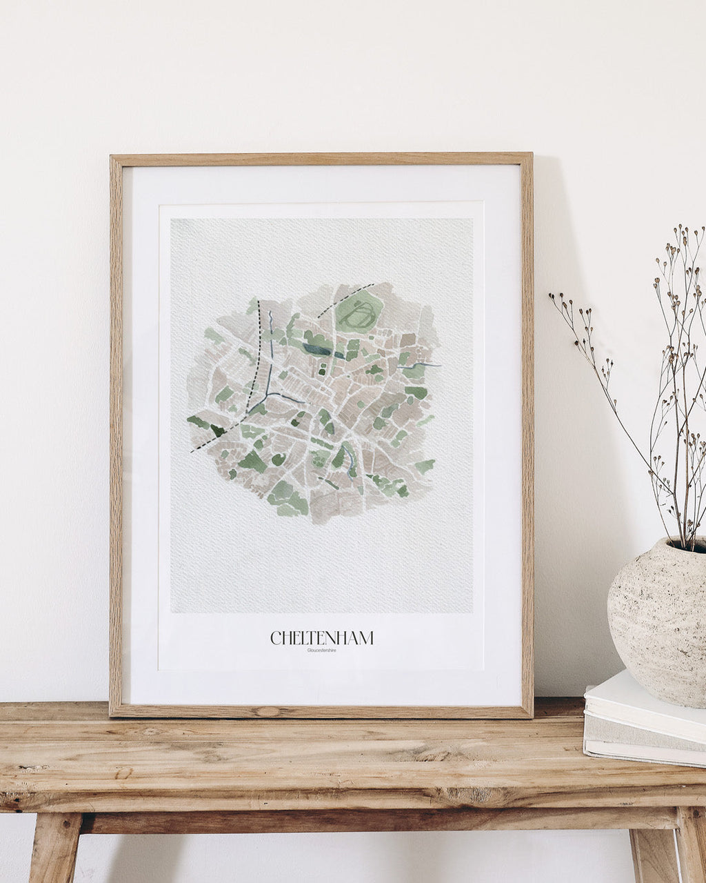 Cheltenham Street Map Art Print