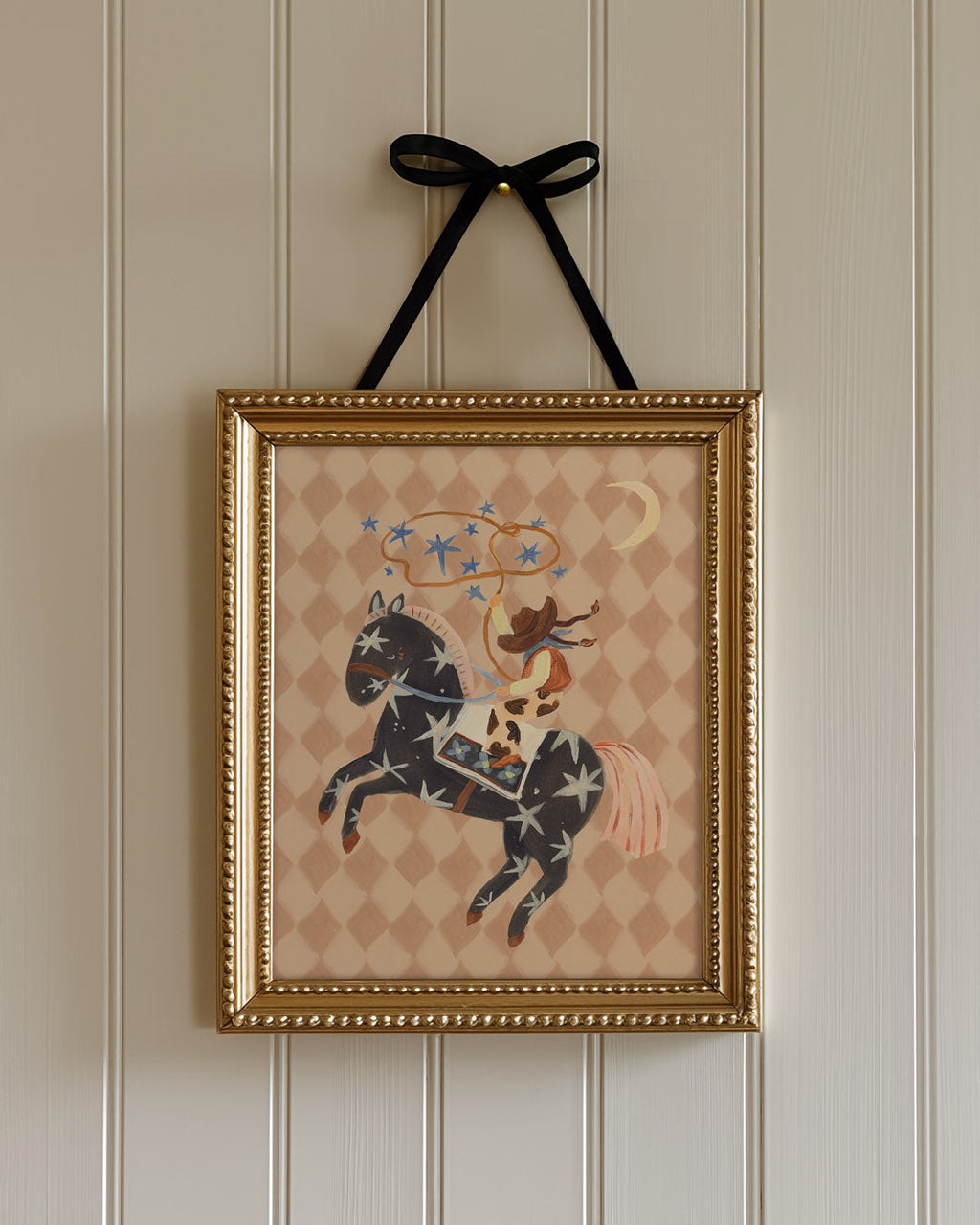 Catching Stars Cowgirl Art Print