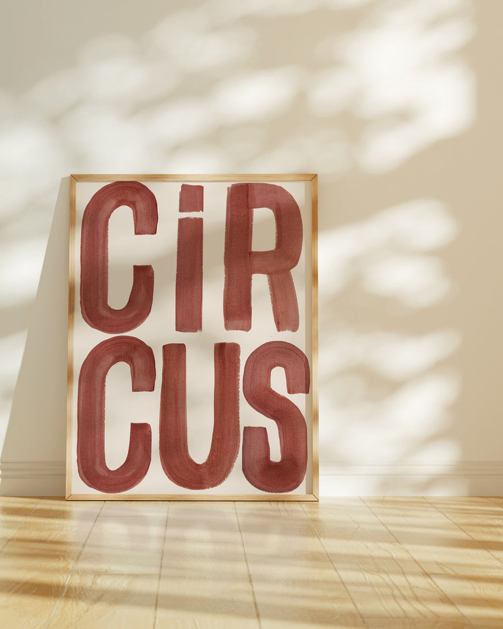 Circus Word Art Hand Lettered Print