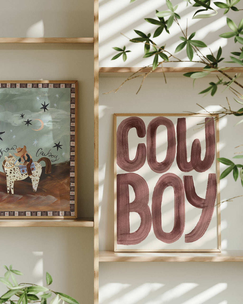 Cowboy Word Print for Kids Bedrooms