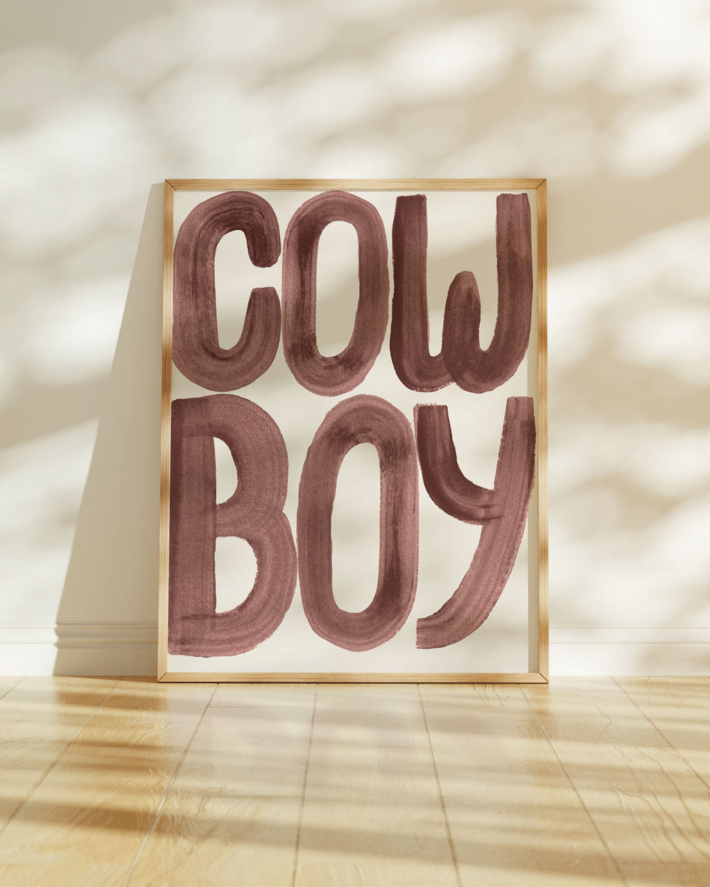 Cowboy Word Print for Kids Bedrooms