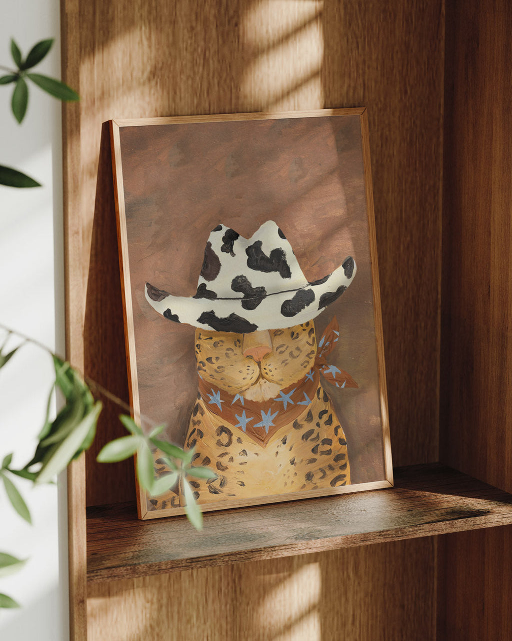 Leopard Cowboy Cow Print Wall Art