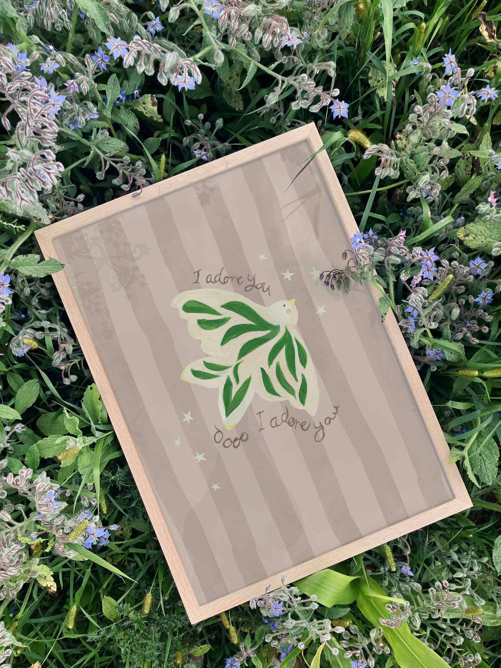 I Adore You Bird Art Print