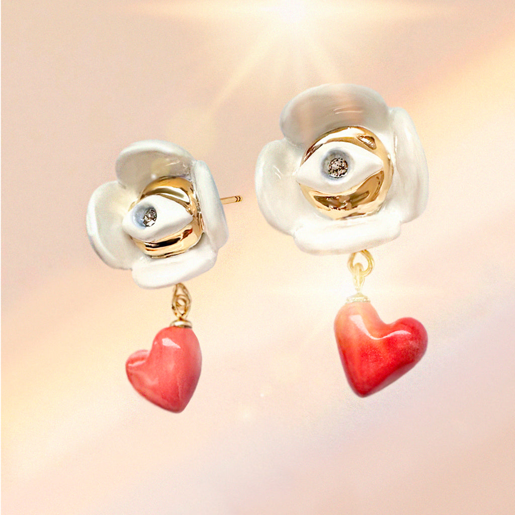 Handmade Eye of Protection Earrings – 24K Gold & Swarovski by SCULP at www.brixbailey.com