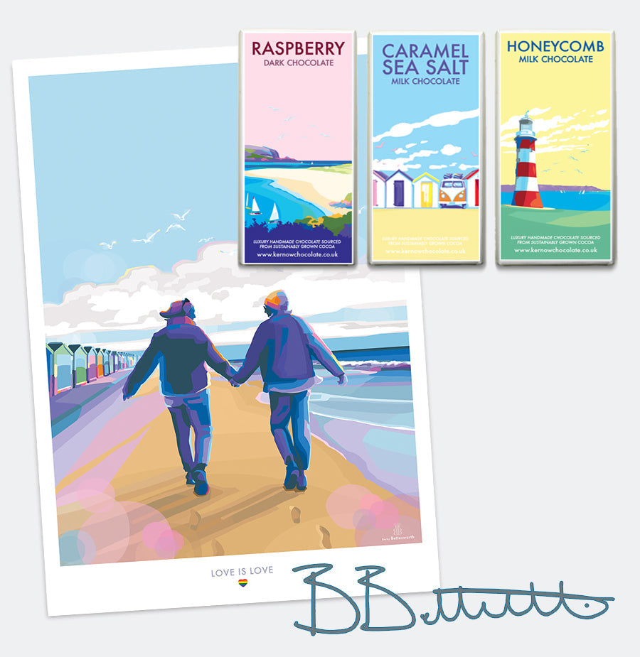 Love is Love Rainbow Print Poster