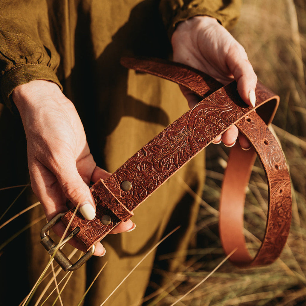 Leather Belt in Full Grain Vegetable Tanned
