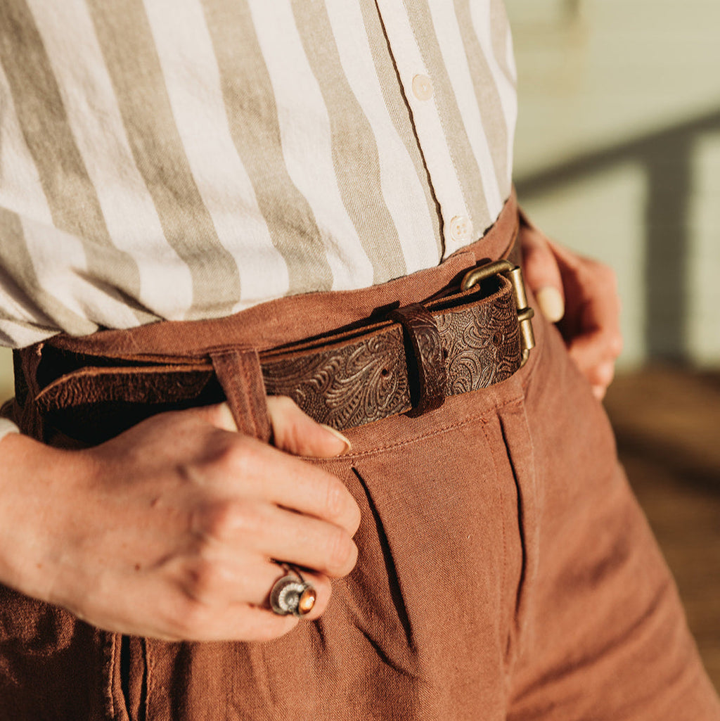 Leather Belt in Full Grain Vegetable Tanned
