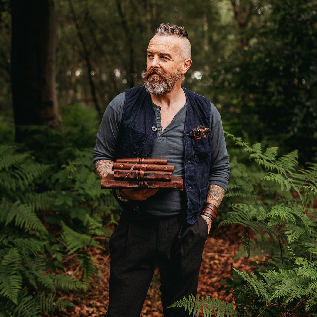 Brown Leather Journal with Pebble Grain Finish
