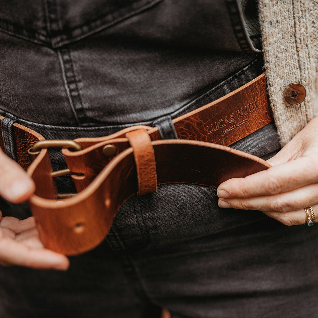 Leather Belt in Full Grain Vegetable Tanned